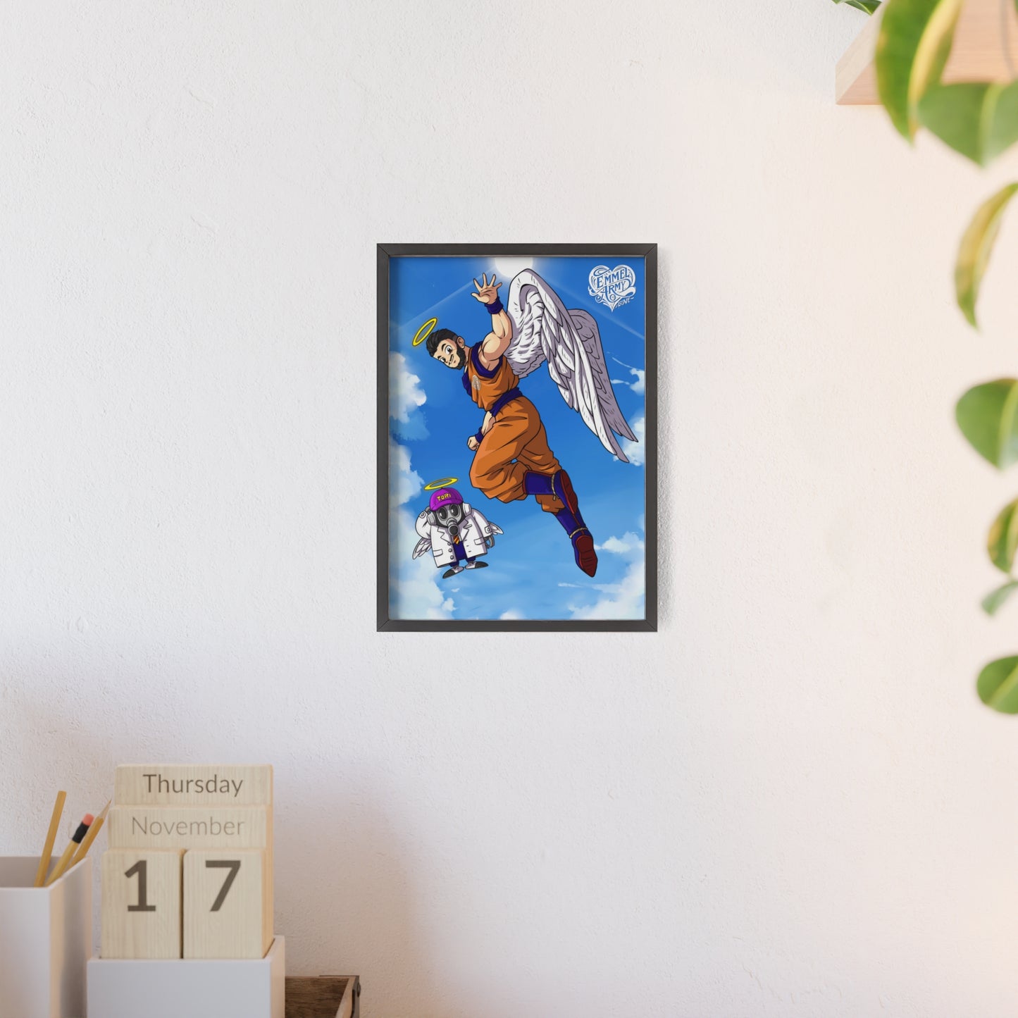 Jan x Dragonball (Farewell Akira) - Poster mit Holzrahmen