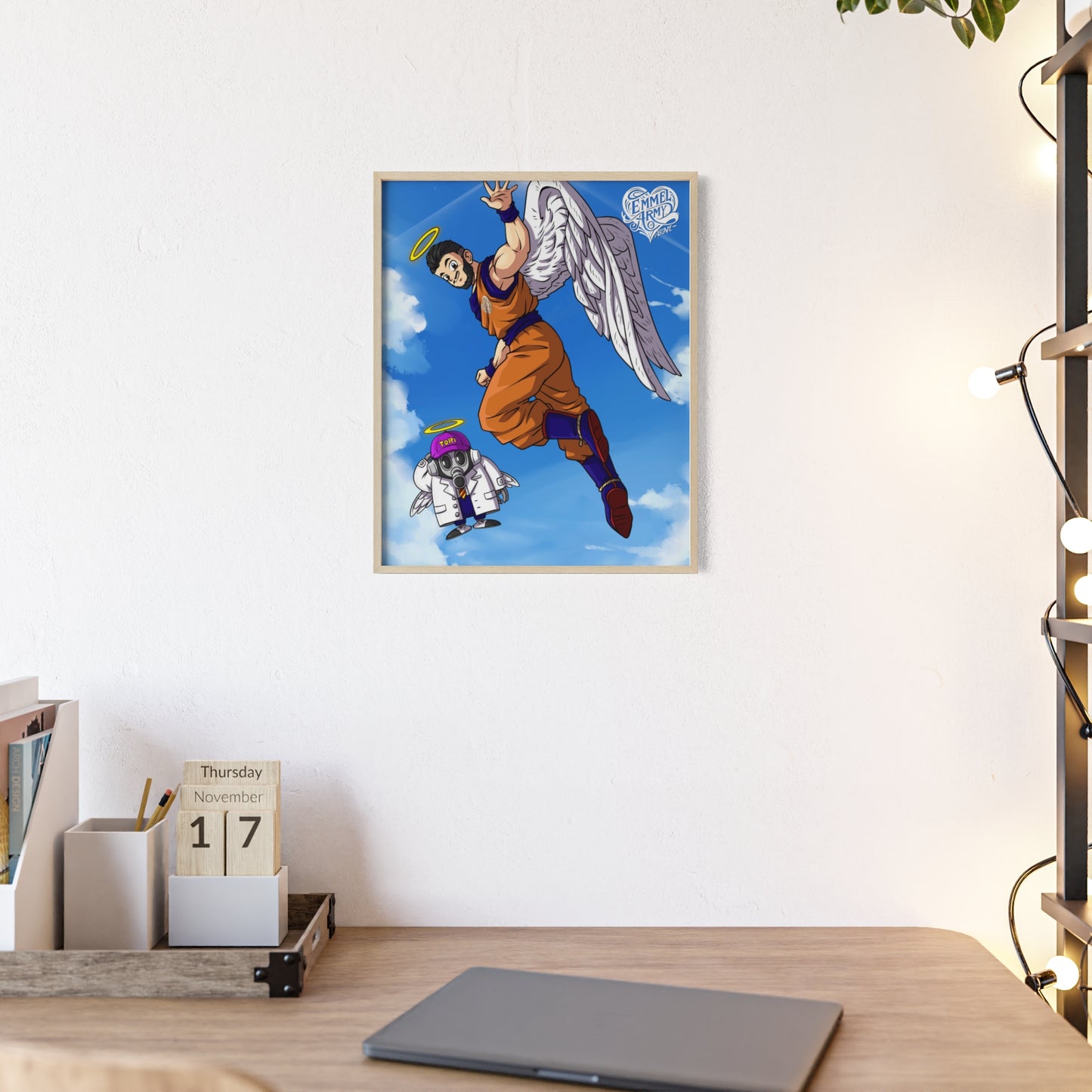 Jan x Dragonball (Farewell Akira) - Poster mit Holzrahmen