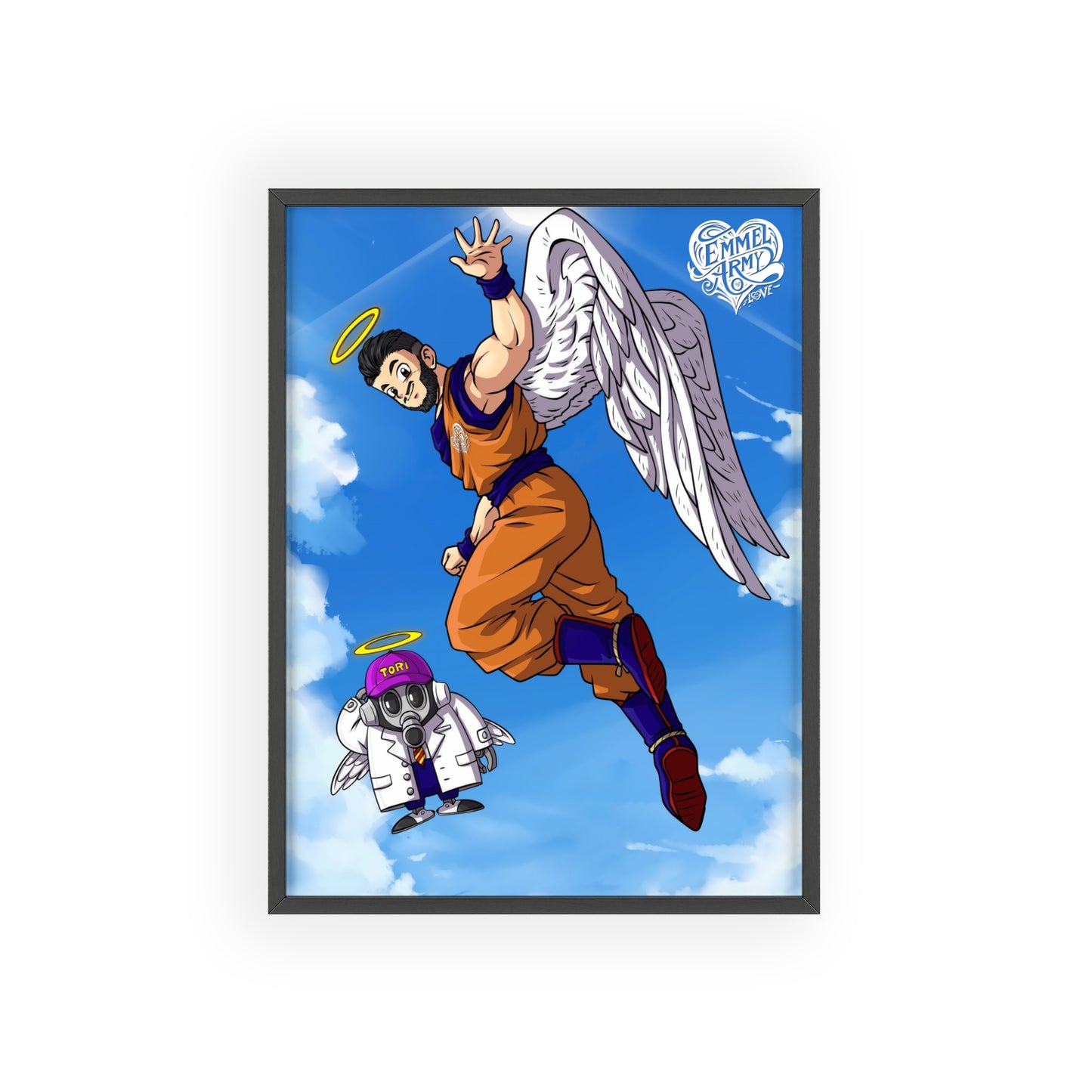 Jan x Dragonball (Farewell Akira) - Poster mit Holzrahmen